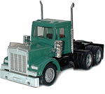 Herpa 15276 HO American Trucks Tractor Only Kenworth W-900 3-Axle Conventional Short Chassis Green