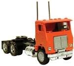 Herpa 25237 HO American Trucks Tractor Only White Road Commander Cabover w/2 Rear Axles Black