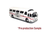 Iconic Replicas 870281 HO 1966 GM 4107 Motorcoach Bus Assembled Gray Coach Pearson Airport