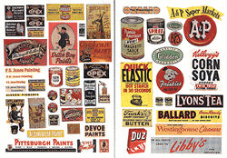 JL Innovative 178 HO Signs Pkg 54 Paint & Consumer Signs 1940's-1950's