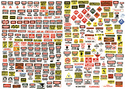 JL Innovative 196 HO Road Signs Danger/Warning 250 Signs