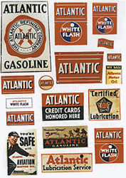 JL Innovative 236 HO Vintage Gas Station Signs Atlantic 1930s-50s Pkg 38