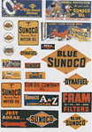 JL Innovative 237 HO Vintage Gas Station Signs Sunoco 1940-50s Pkg 42