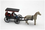 JL Innovative 336 HO Surrey w/ Horse and Driver Kit Unpainted Metal Castings