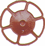 Kadee 2032 HO Miner Type Brake Wheels Pkg 8 Oxide