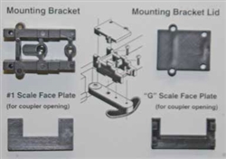 Kadee 884 I Conversion Packet For Mounting #820 or 830 On Aristo-Craft GE U25B Locos Less Couplers