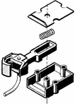 Kadee 930 G Coupler w/Straight Centerset Shank In Standard Draft Gear Box Rust