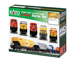 Kato 106-0020 N GE ES44AC GEVO Mixed Freight Starter Set Canadian National Loco 6 Cars