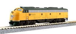 Kato 1060046 N Chicago & North Western 400 Starter Set Standard DC E8A #5022A 5 Bi-Level Cars Unitrack Oval Power Pack