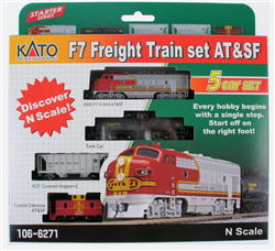 Kato 106-6271 N Diesel Freight Train-Only Set DC Santa Fe Warbonnet