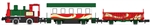 Kato 1225 N Christmas Train-Only Set Standard DC Pocket Line 0-4-0T #1225 Powered Passenger Car Gondola