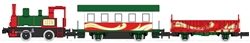 Kato 1225 N Christmas Train-Only Set Standard DC Pocket Line 0-4-0T #1225 Powered Passenger Car Gondola