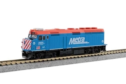 Kato 1769107DCC N EMD F40PH Commuter Version DCC Metra #157 City of Palatine