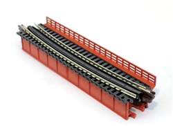 Kato 20-465 N Single-Track Curved Deck-Girder Bridge Code 80 Track Unitrack 17-5/8" Radius 15 Degrees Red