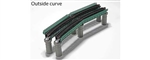 Kato 20-824 N Single-Track Curved Deck-Girder Bridge 4-Pack Code 80 Track Unitrack 19" Radius 60 Degrees