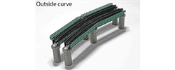 Kato 20-824 N Single-Track Curved Deck-Girder Bridge 4-Pack Code 80 Track Unitrack 19" Radius 60 Degrees