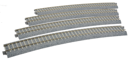 Kato 2-241 HO Superelevated Curve Track w/CT Unitrack 2-8-3/4" Radius 2-2.5 Degree Sections Pkg 4