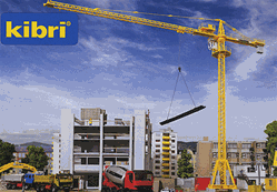 Kibri 10202 HO Construction Crane Yellow 405-10202