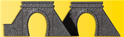 Kibri 36900 Z Cut Stone Tunnel Portal w/Tunnel Liner 2-Pack Kit