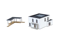 Kibri 38339 HO Lina Cube House with Terrace Polyplate Kit