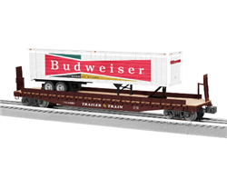 Lionel 2326400 O Intermodal TOFC Budweiser Flatcar w/Load 3-Rail Trailer-Train TTX #475326