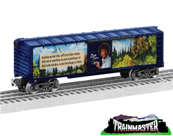 Lionel 2428220 O Steel Boxcar with Sound 3-Rail Bob Ross Commemorative Plays Quotes