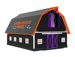 Lionel 2429110 O Halloween Haunted Barn with Blinking Lights Assembled