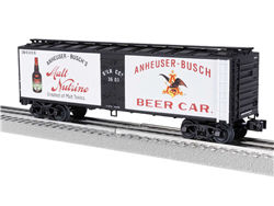 Lionel 2442201 O Wood Reefer w/Vertical Siding 3-Rail Anheuser-Busch Malt Nutrine #3601