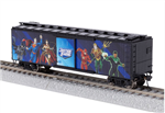 Lionel 2454610 HO 40' Steel Flat-End Boxcar Justice League