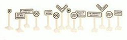 Lionel 662180 O Railroad Signs Assorted pkg(14)