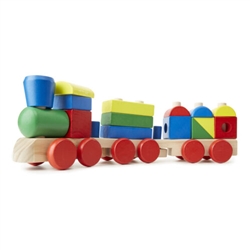 Melissa & Doug 30544 V Jumbo Wooden Stacking Train Classic