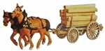 Model Power 624 HO Horse Drawn Lumber Carrier Kit