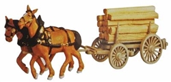 Model Power 624 HO Horse Drawn Lumber Carrier Kit