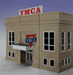 Micro Structures 30972 Animated Neon Sign YMCA Combo Kit Small Logo & Name