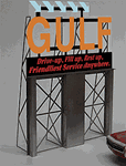 Micro Structures 8181 Animated Neon Billboard w/Photo Etched Stanless Steel Support Structure Gulf