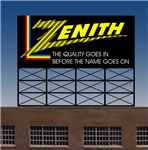 Micro Structures 880451 Zenith Animated Neon Rooftop Billboard Light Works USA For HO & O Scales