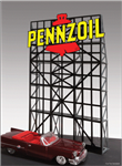 Micro Structures 9061 Pennzoil Animated Neon Billboard