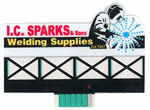 Micro Structures 9382 N I.C. Sparks Animated Neon Billboard