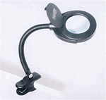 Miniatronics 100-518-01 Mini Magnifier Lamp Compact, Heavy-Duty, 2" Clamp, 12" Flexible Gooseneck, 3-Diopter 3-1/2" Lens