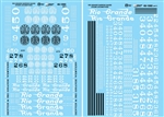 Microscale 481060 O Railroad Decal Set Denver & Rio Grande Western Narrow Gauge Steam 1941-54 2 Sheets