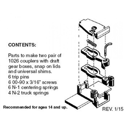 Micro Trains 001 02 013 Body Mount Couplers For Flat Cars & Gondolas 2 Pairs