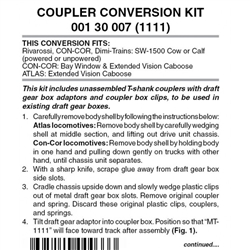 Micro Trains 001 30 007 Locomotive Coupler Conversion Kits Con Cor/Dimi Trains SW1500 Cow or Calf