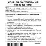 Micro Trains 001 32 020 Locomotive Coupler Conversion Kits Atlas Plymouth WTD Switcher