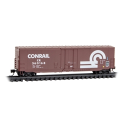 Micro-Trains N 50' Boxcar with 8' Plug Door No Roofwalk Short Ladders Conrail #360168