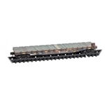 Micro Trains 045 44 660 N 50' Fishbelly-Side Flatcar with Side-Mount Brake Wheel Illinois Terminal #1511 Weathered