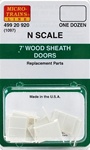 Micro Trains 499 20 920 Box Car Doors 7' Wood Single /Double Sheathed Cars Pkg(12)