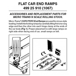 Micro Trains 499 25 910 Bridge Plates (Small & Large) for 89'4" COFC/TOFC Flat Cars (Six Each Size)