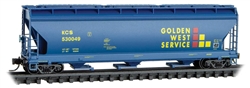 Micro-Trains N ACF 3-Bay Center Flow Covered Hopper with Elongated Hatches Kansas City Southern #530049