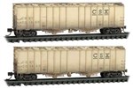 Micro Trains 098 44 033 N 50' Airslide Covered Hopper CSX #201486 Weathered