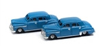 Classic Metal Works 50446 N 1950 Dodge Coronet 2-Pack Assembled La Plata Blue